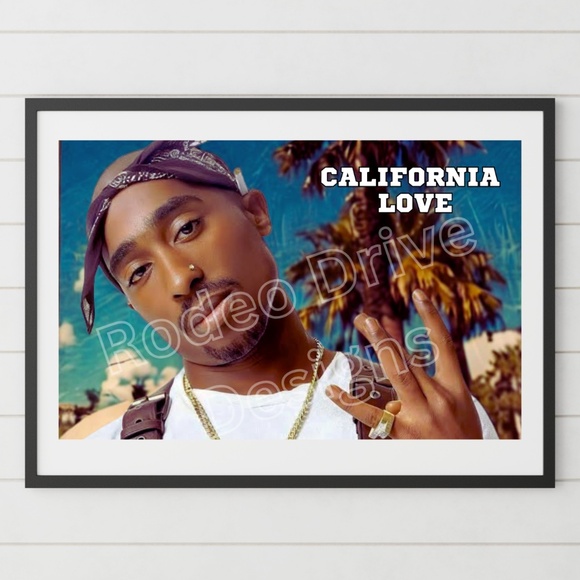 Tupac Shakur Poster 17x11 California Love 2Pac Art Rap Legend Limited Edition - Picture 1 of 1